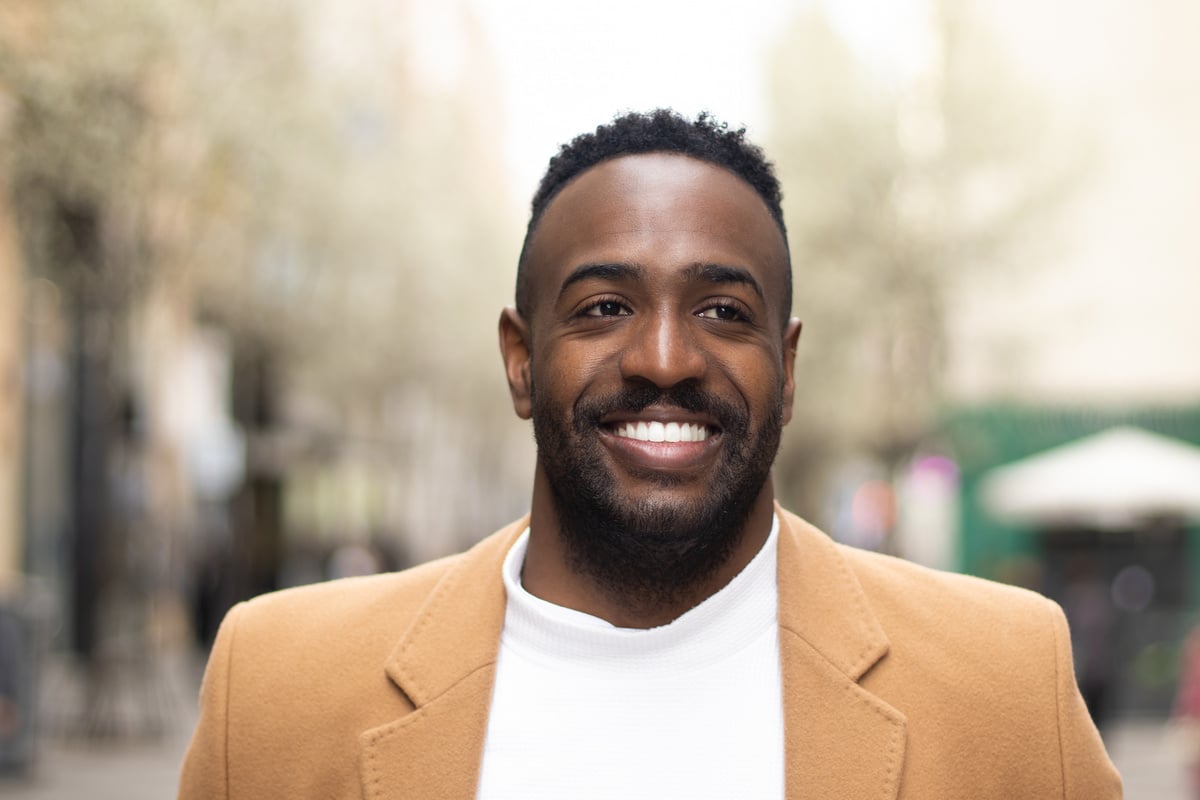 Portrait of a Smiling Black Man.